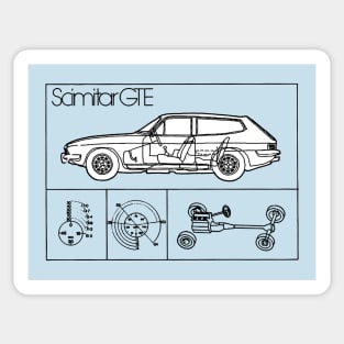 RELIANT SCIMITAR GTE - brochure Sticker